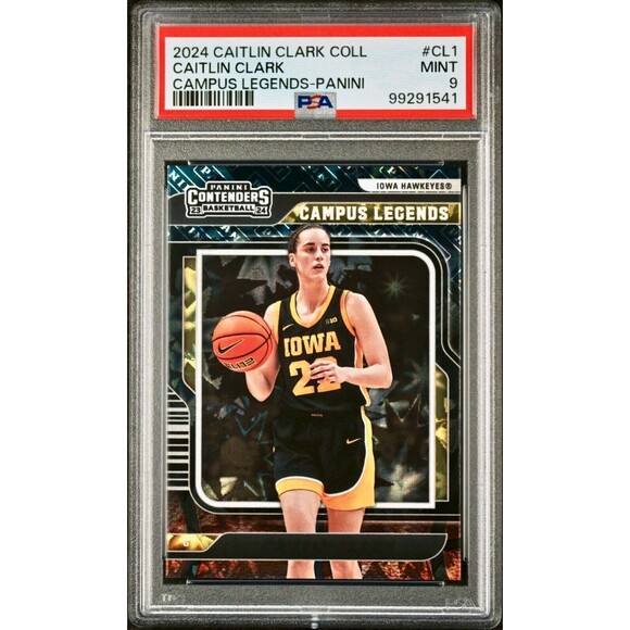 Caitlin Clark 2024 Panini College Contenders Campus Legends #CL1 Card PSA 9 Mint - Picture 1 of 2